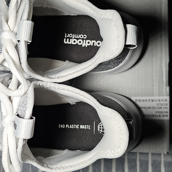 Adidas Women's Cloudfoam Pure 2.0 Light Gray and White Sneakers Size 9 - Picture 11 of 13